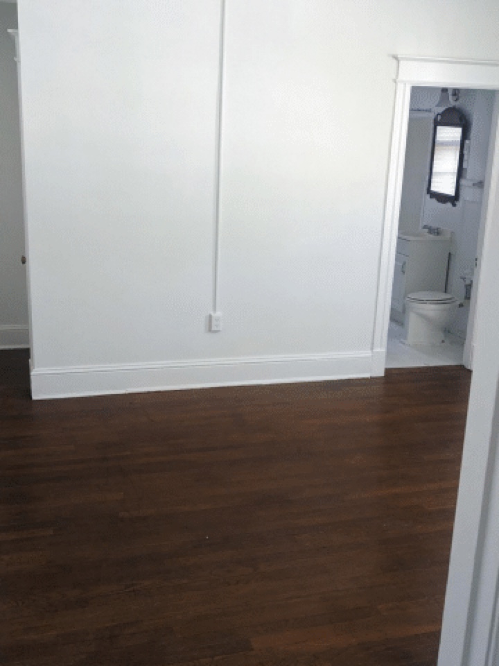 The same apartment after painting, cleaning, and junk removal